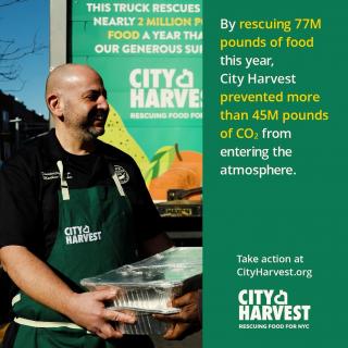 This #EarthDay, I’m reflecting on the critical role @CityHarvestNYC, NYC’s first and largest food rescue organization, plays in eliminating food waste. This year, City Harvest will rescue 77 million pounds of perfectly good, nutritious food that would otherwise go to waste. By redirecting this food to New Yorkers in need, we’re preventing more than 45 million pounds of carbon dioxide from entering the atmosphere—the equivalent of taking 4,472 cars off the road for a year! Join me in supporting City Harvest’s positive impact on the environment and our neighbors, learn more at cityharvest.org. #WeAreCityHarvest #ButcherBar #AndrewBelluccisPizzeria #BlendAstoria